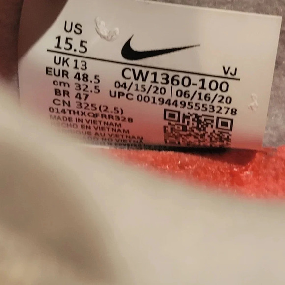 Nike Air Max 90 Wmns Sz 15.5 Purple White Wmns 15.5 | Mens 14 #CW1360 100 - Picture 8 of 9